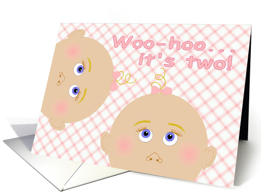 Baby Shower Congratulations for Twin Girls! card (822700)