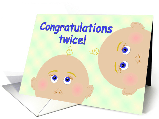 Baby Shower Congratulations for Twins! card (822726)