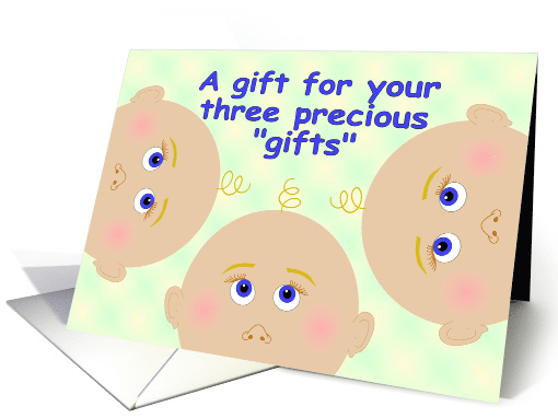 Baby Shower Gift For Triplets card (823821)