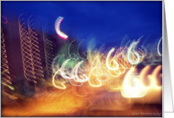 blurred city card