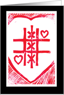 Heart-Tac-Toe card