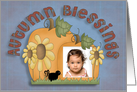 Autumn Blessings Pumpkin Photo Card