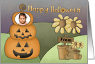 Happy Halloween Pumpkin Photo Card