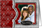 Red Velvet Embossed-look Holiday Card