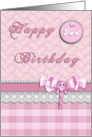 Pink Elephant Happy 2nd Birthday Card For Girls card