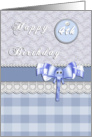 Blue Elephant Happy 4th Birthday card