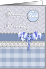 Blue Elephant Happy 2nd Birthday card