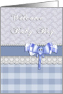 Welcome Baby Boy Birth Announcement card