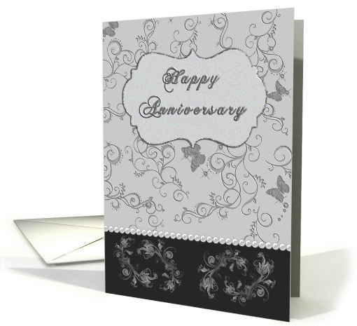 Happy Anniversary Silver Elegance card (823747)