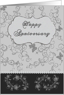 Happy Anniversary Silver Elegance Card