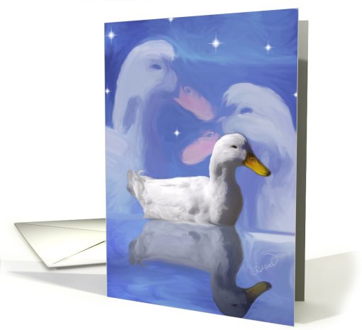 White Duck Blank Note card (824542)
