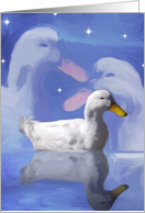 White Duck Blank Note Card