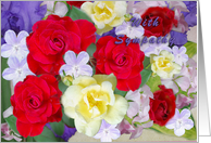 With Sympathy Rose Bouquet Card