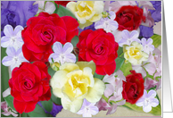 Rose Bouquet Blank Note Card