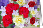 Rose Bouquet Blank Note Card