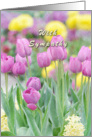 With Sympathy Pastel Tulips card