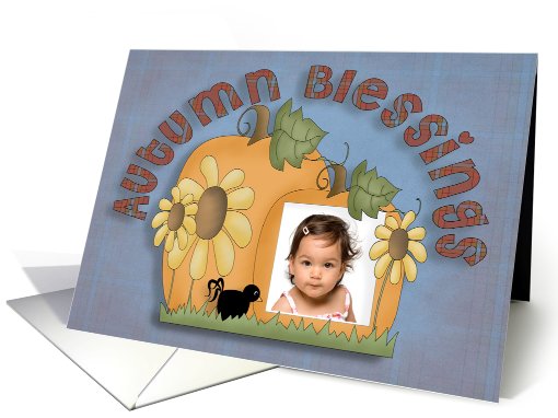 Autumn Blessings Pumpkin Photo card (850523)