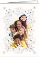 Embossed Look Sparkle Snowflake Photo Card