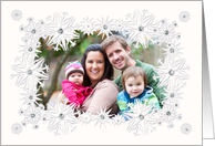 Embossed Look Sparkle Snowflake Photo Card