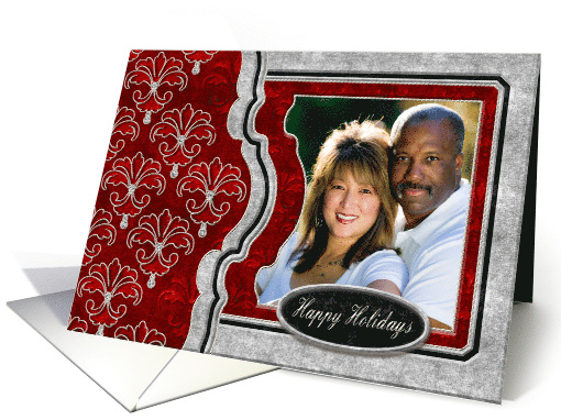Red Velvet Embossed-look Holiday card (980947)