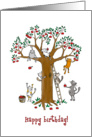 Happy Birthday - General card - Cats picking apples from tree card