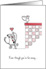 Far Away on Valentine’s Day, Cat sings to mouse card