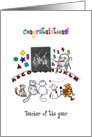Congratulations on being teacher of the year - Cats in school card