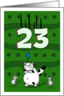 Happy 23rd birthday on St. Patrick’s Day, Cat and mice card