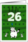 Happy 26th birthday on St. Patrick’s Day, Cat and mice card