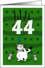 Happy 44th birthday on St. Patrick’s Day, Cat and mice card