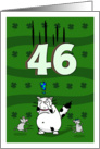 Happy 46th birthday on St. Patrick’s Day, Cat and mice card