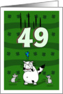 Happy 49th birthday on St. Patrick’s Day, Cat and mice card