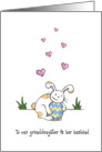 Happy Easter to our granddaughter and husband, Cute bunny rabbit card
