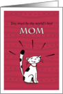 Happy Birthday on Mother’s Day, Mom cat looking proud card