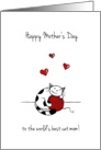 Happy Mother’s Day, From pet, From cat, Cat hugging yarn card