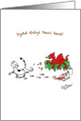 Patriotic Welsh Cat - Happy St. David’s Day (Dydd Gŵyl Dewi Hapus) card