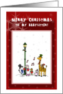 Christmas animals carolling - Merry Christmas to my babysitter card