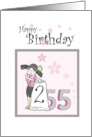 Happy Birthday to 55 Year Old - Pretty cat ashamed of age card