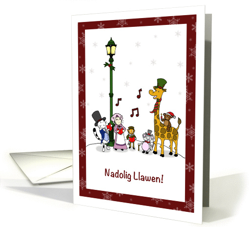 Nadolig Llawen! - Merry Christmas in Welsh with Animals card (1385792)