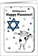 Wishing you a Happy Passover, Holiday, Cat and Star of David card