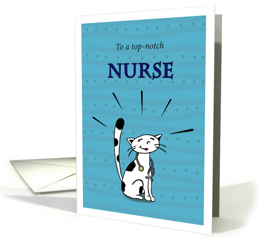 Happy Nurses Day, Nurse cat looking proud card (1431898)