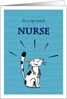 Happy Nurses Day, Nurse cat looking proud card