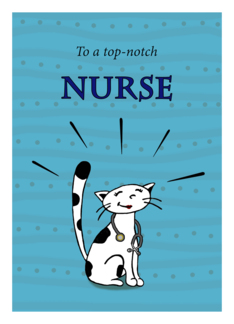 Happy Nurses Day, Nurse cat looking proud, For friend