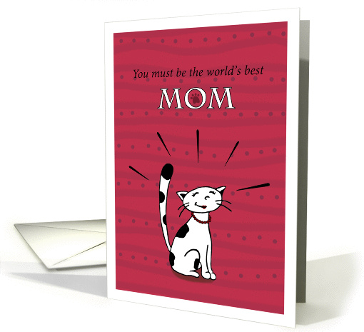 Happy Mother's Day, From pet, From cat, Cat hugging yarn card