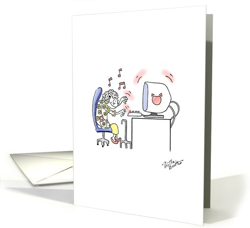 Technologic Grandma Cat - Happy Birthday to Grandmother card (827974)