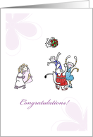 Cat’s wedding - Congratulations on marriage for parents of bride card