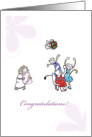 Cat’s wedding - Congratulations on marriage for parents of bride card