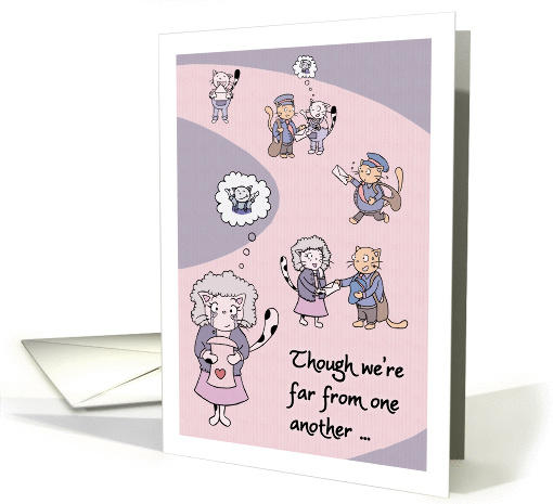 Mother's Day - For Mom from Son - Cute illustrated cats card (845990)