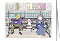 Weight loss encouragement - Fat cats watch skinny cat eat card