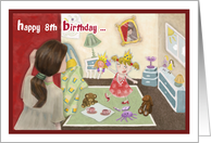 Happy eighth 8th birthday for daughter - Princess dancing in room card